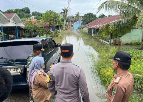Kapolresta Bengkulu Tinjau Lokasi Terdampak Banjir, 463 KK Terimbas Bencana