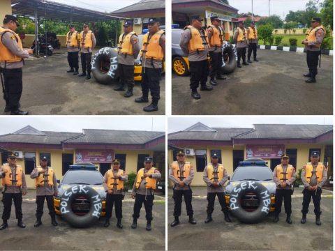 Polsek Muara Bangkahulu Gelar Apel Siaga Antisipasi Bencana Banjir