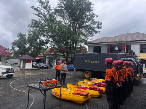 Polres Lebong Gelar Apel Kesiapan dan Pengecekan Personel Serta Peralatan SAR