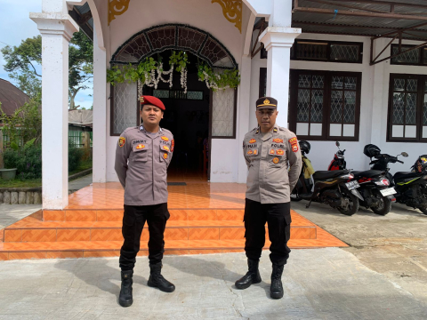 Pengamanan Ibadah Minggu di Gereja GKII Tempel Rejo Rejang Lebong, Berjalan Aman dan Tertib