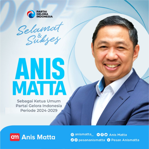 Anis Matta Terpilih Secara Aklamasi sebagai Ketua Umum Partai Gelora Periode 2024-2029