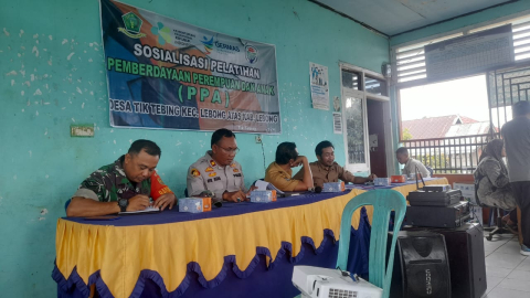 Kapolsek Lebong Atas Bersama Bhabinkamtibmas Hadiri Sosialisasi PPA di Desa Tik Tebing