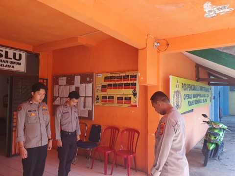 Polres Bengkulu Selatan tambah Personil PAM, Perketat PAM Kantor Bawaslu BS 