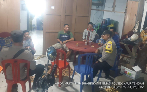 Polsek Kaur Tengah Laksanakan Patroli Dialogis Antisipasi Kejahatan dan Pengamanan Objek Vital