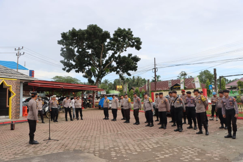 Polres Seluma Gelar Apel Siaga Pengamanan Gereja untuk Perayaan Natal 2024
