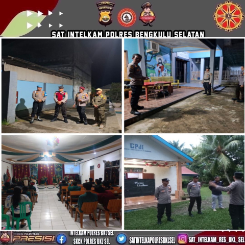 Polres Bengkulu Selatan Pastikan Keamanan Ibadah Natal dengan Penempatan Personil di Gereja-Gereja