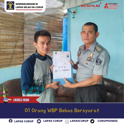 Satu Warga Binaan Lapas Curup Bebas
