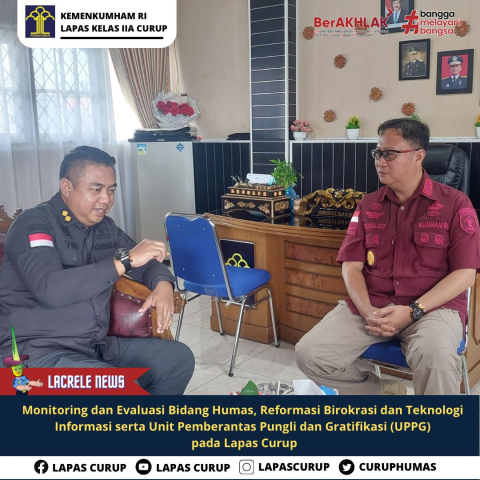 Monitoring dan Evaluasi Bidang Humas, Reformasi Birokrasi dan Teknologi Informasi Serta Unit Pemberantas Pungli dan Gratifikasi (UPPG)