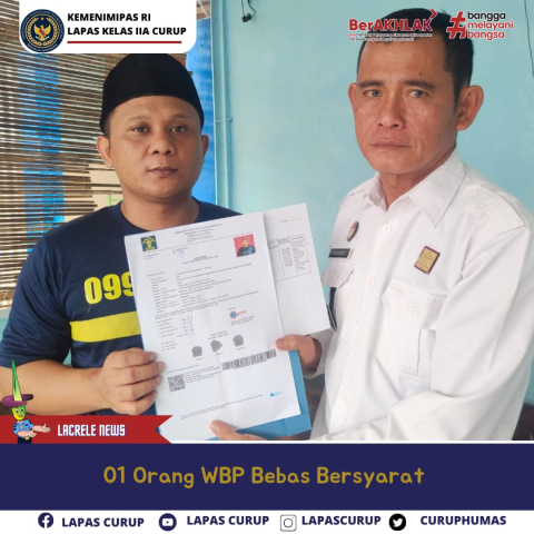 Penuhi Hak, Satu Warga Binaan Dapat Program Bebas Bersyarat