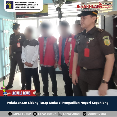 Petugas Lapas Curup Fasilitasi Jaksa Dalam Pengeluaran Tahanan Menjalani Persidangan