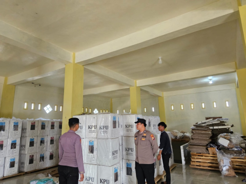 Polres Bengkulu Selatan Siagakan Personel untuk Amankan Gudang Logistik KPU