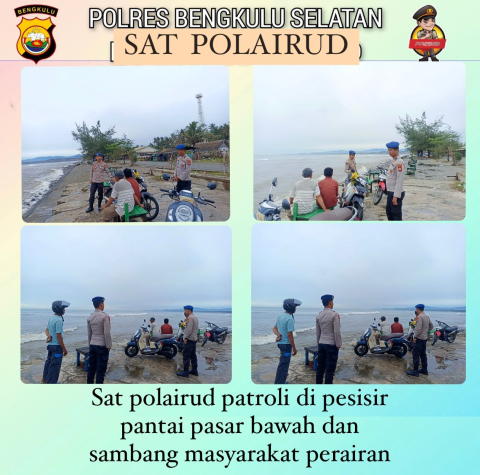 Satpolairud Polres Bengkulu Selatan Lakukan Pemantauan dan Patroli untuk Jaga Keamanan Perairan