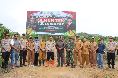 Polres Bengkulu Selatan Laksanakan Penanaman Jagung Serentak 1 Juta Hektar, Dukung Ketahanan Pangan Nasional