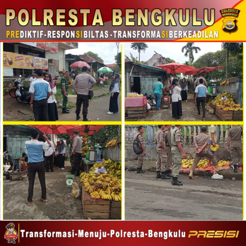 Polsek Ratu Samban Laksanakan Pengamanan Pasca Penertiban PKL di Depan Mega Mall dan PTM