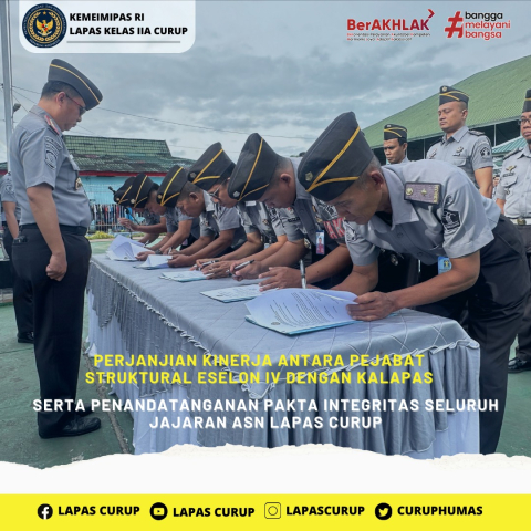 Pegawai Lapas Curup Ikuti Penandatanganan Pakta Integritas