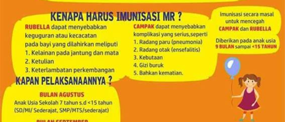  kampanye imunisasi Measles Rubella (MR)
