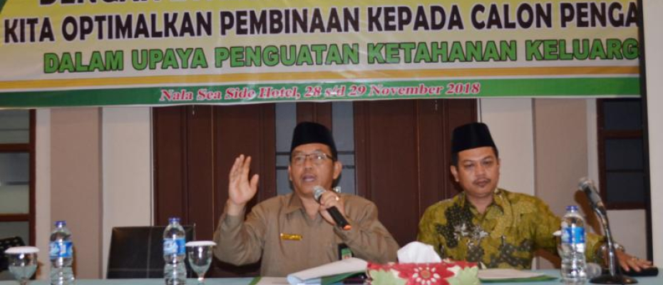 Menekan Angka Perceraian, Kanwil Kemenag Bengkulu Adakan Evaluasi Bimbingan Perkawinan