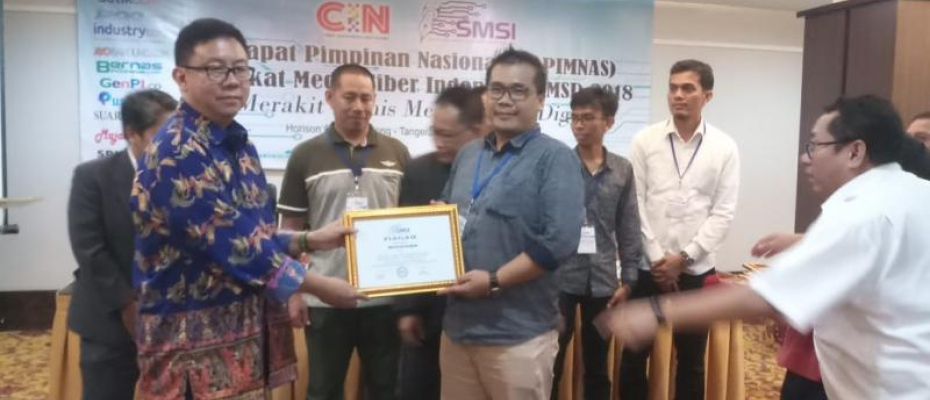 SMSI Provinsi Bengkulu Terima Penghargaan Dalam Rapimnas SMSI 2018