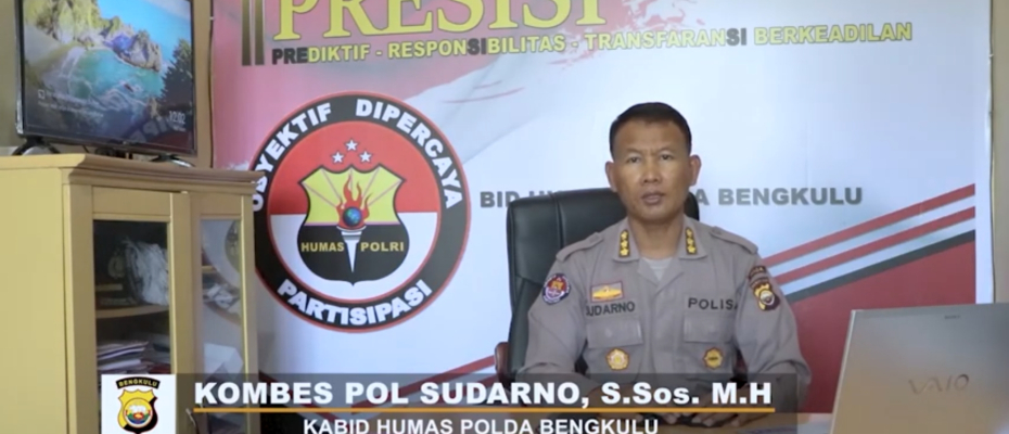 Kabid Humas Polda Bengkulu Kombes Pol Sudarno