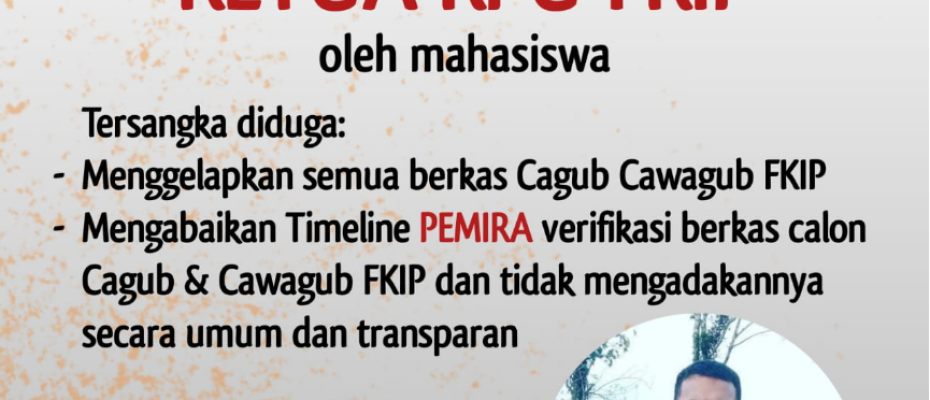 Berulah Lagi, Pemira Unib Kembali Diwarnai Mal Prosedur