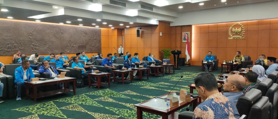 Ketum Terpilih Haris Pertama dan 34 DPD KNPI Bertemu Ketua MPR RI