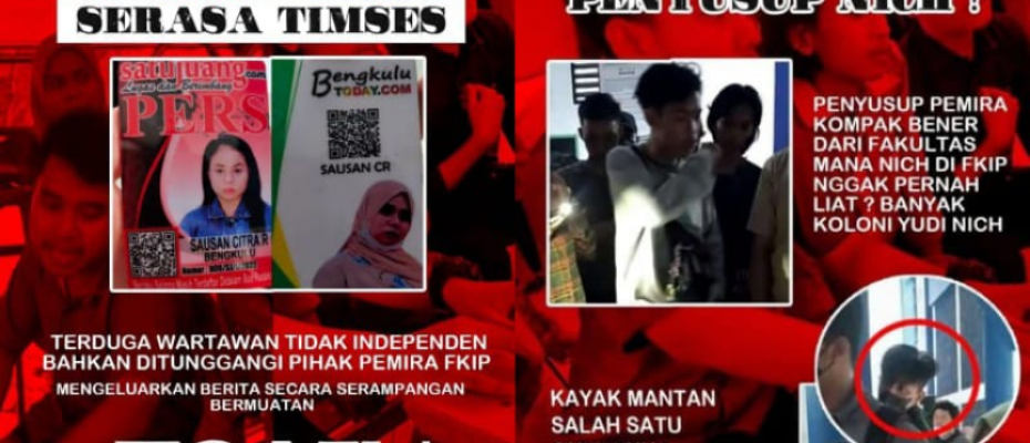 Pemira FKIP Unib Semakin Panas, Oknum Sebarkan Pamflet Serang Salah Satu Paslon 