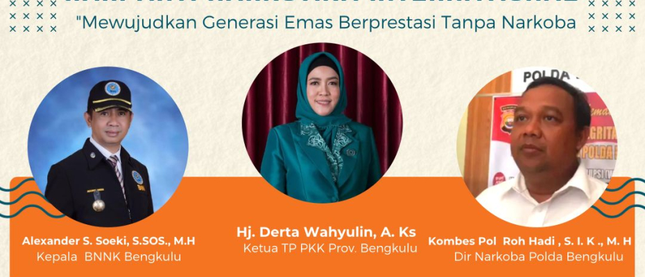 Brosur Seminar DPD KNPI Provinsi Bengkulu bersama BNN, Polda Bengkulu dan Tokoh Perempuan