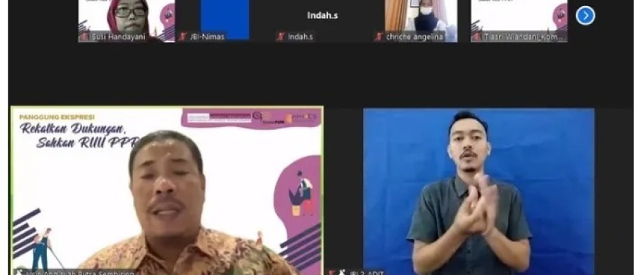  Ketua BAPEMPERDA DPRD Provinsi Bengkulu Usin Abdisyah saat mengikuti acara Panggung Ekspresi via virtual