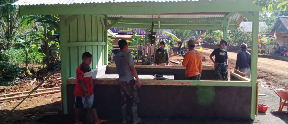 Pos Kamling di TMMD ke-114 Kodim 0423/BU Hampir Rampung