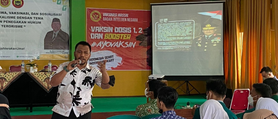 Dihadapan 150 Mahasiswa, Kasatgaswil Bengkulu Densus 88 AT Polri Beri Motivasi dan Paparkan Bahaya Radikalisme