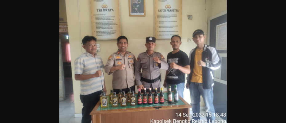 Polsek Bengko Amankan Miras di 2 Warung Manisan