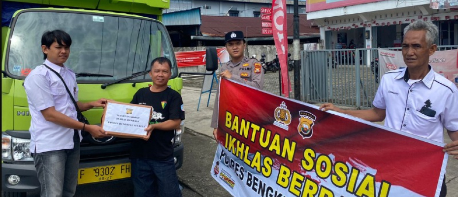 Polres BS menyalurkan bantuan