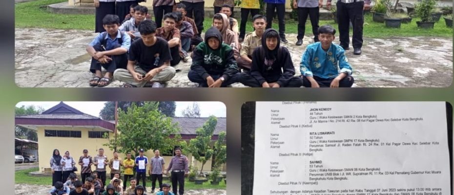 Polsek Muara Bangkahulu Mediasi Pelajar yang Tawuran 
