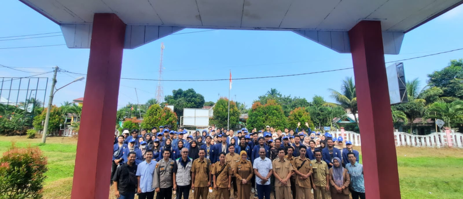 Personel Polsek Air Besi Hadiri Penyambutan Mahasiswa KKN di Kantor Kecamatan Air Besi