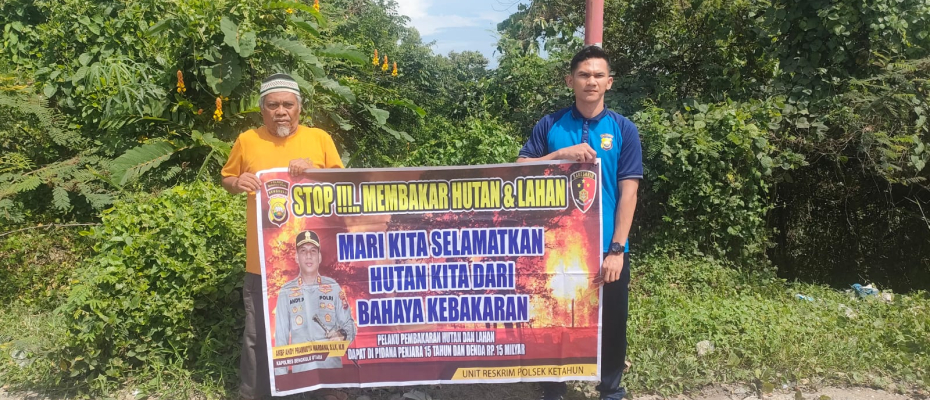 Antisipasi Kebakaran Hutan Unit Reskrim Polsek Ketahun Lakukan Imbauan Kepada Masyarakat
