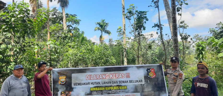 Sosialisasi Karhutlah, Polsek Muara Sahung Ingatkan Warga Tidak Membakar Hutan dan Lahan 