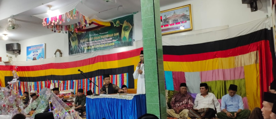 Polsek Ketahun Monitoring dan Pengamanan Kegiatan Maulid Nabi Muhammad Saw di Desa Giri Kencana 