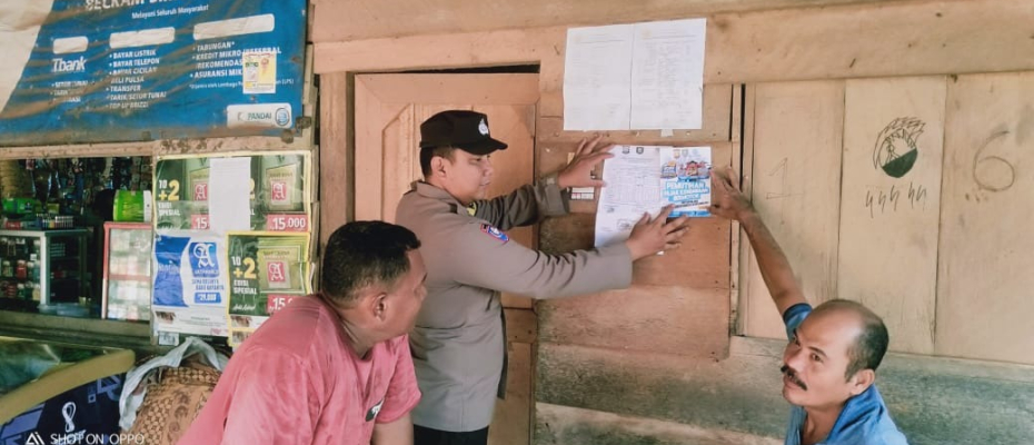 Bhabinkamtibmas Sosialisasi Pajak Pemutihan Kendaraan Bermotor, di Desa Warga Binaanya