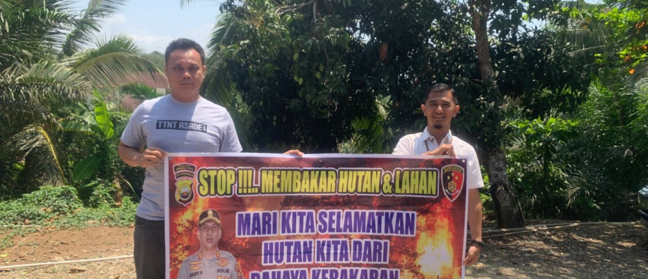 Cegah Kebakaran Hutan Unit Reskrim Polsek Ketahun Berikan Imbauan dan Sosialisasi Kepada Warga
