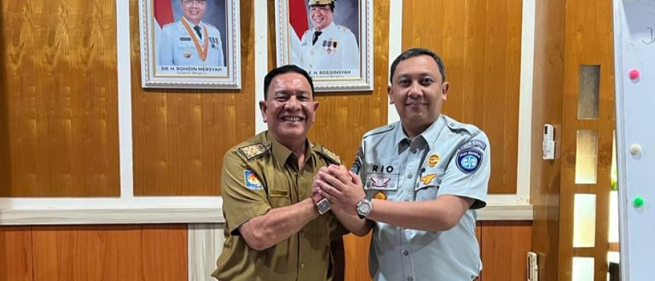 Kunjungan Kepala PT Jasa Raharja Bengkulu ke Kantor Kepala BPKD Provinsi Bengkulu