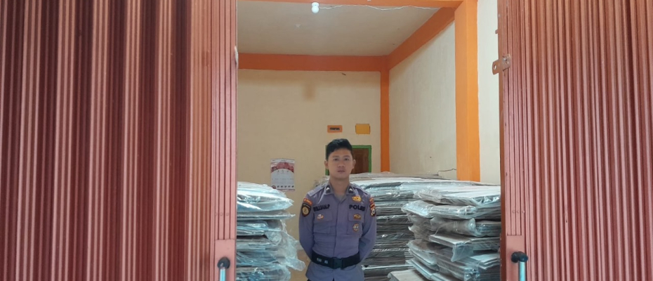 Satgas Preventif Operasi OMB Polres Kaur Tingkatkan Pengamanan di Gudang Logistik 1 KPU