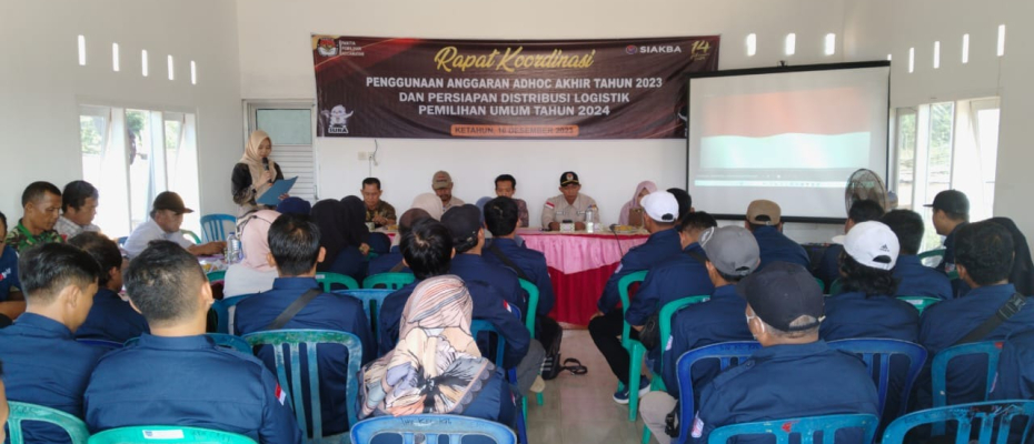 Polsek Ketahun Hadiri Rapat Koordinasi Adhoc dan Pendistribusian Logistik Pemilu