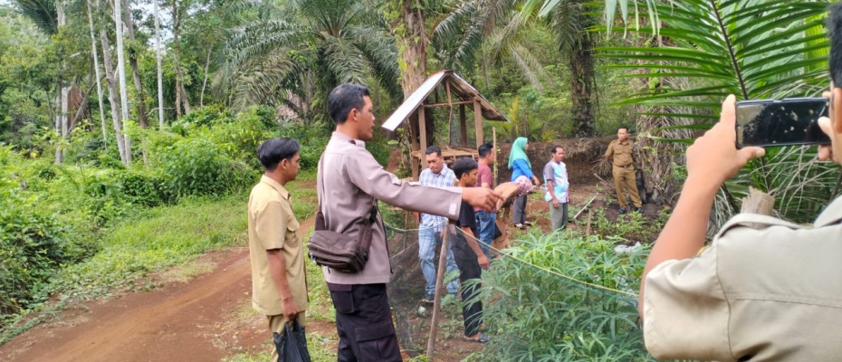 Bhabinkamtibmas Polsek Lais Hadiri Monev Pemberdayaan Ketahanan Pangan Kolam Ikan Nila di Desa Suka Langu 