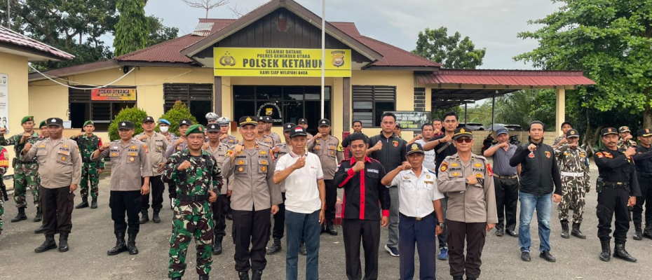 Danramil Ketahun Pimpin Apel Gabungan Malam Pergantian Tahun, Kapolsek Ketahun Sisipkan Pesan untuk Personel Pengamanan