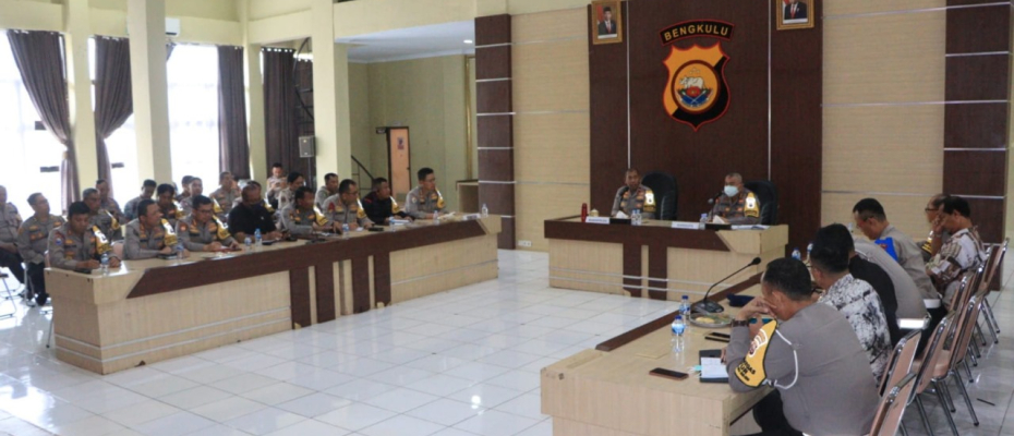 Wakapolda Bengkulu Pimpin Anev OPS Mantap Brata Nala 2024