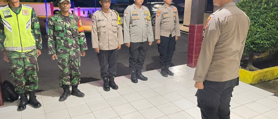 Colling System, Polsek Ketahun Bersama TNI Gelar Apel Gabungan Dalam Rangka KRYD Antisipasi Gangguan Kamtibmas