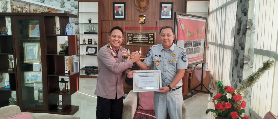 Jasa Raharja Bengkulu Menjalin Silaturahmi dengan Kapolresta Bengkulu  