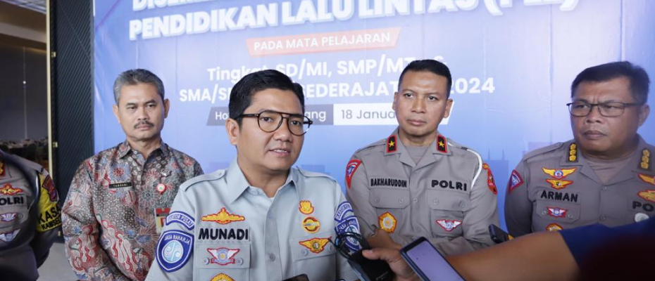 Jasa Raharja dan Korlantas Polri Gelar Diseminasi Model Integrasi Pendidikan Lalu Lintas untuk Para Pendidik di Wilayah Banten