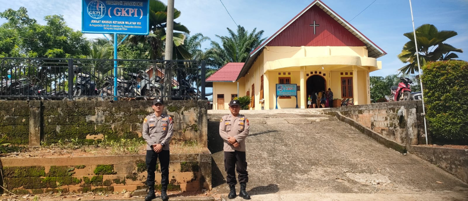 Wujudkan Situasi Aman dan Kondusif Pam Gereja di Wilkum Polsek Ketahun