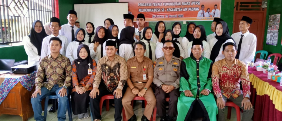 Polsek Lais Hadiri Pelantikan Anggota PTPS Kecamatan Air Padang